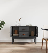 Sideboard Grau 110x40x78 cm Massivholz Kiefer