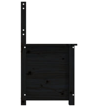Sitzbank Schwarz 80x41x77 cm Massivholz Kiefer