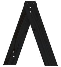 Hocker 2 Stk. Schwarz 40x40x45 cm Massivholz Kiefer