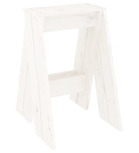 Hocker 2 Stk. Weiß 40x40x60 cm Massivholz Kiefer