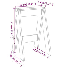 Hocker 2 Stk. Weiß 40x40x60 cm Massivholz Kiefer
