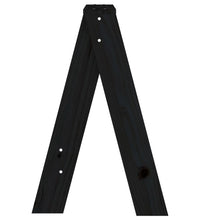 Hocker 2 Stk. Schwarz 40x40x60 cm Massivholz Kiefer