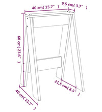 Hocker 2 Stk. Schwarz 40x40x60 cm Massivholz Kiefer