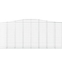 Gabione mit Hochbogen 400x50x160/180 cm Verzinktes Eisen