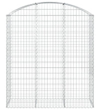 Gabione mit Hochbogen 150x50x160/180 cm Verzinktes Eisen