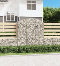 Gabione mit Hochbogen 150x50x160/180 cm Verzinktes Eisen