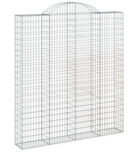 Gabione mit Hochbogen 200x30x220/240 cm Verzinktes Eisen