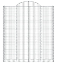 Gabione mit Hochbogen 200x30x220/240 cm Verzinktes Eisen