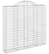 Gabione mit Hochbogen 200x50x180/200 cm Verzinktes Eisen