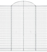 Gabione mit Hochbogen 200x50x180/200 cm Verzinktes Eisen