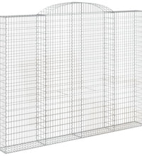 Gabione mit Hochbogen 300x30x220/240 cm Verzinktes Eisen