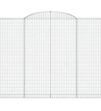 Gabione mit Hochbogen 300x30x220/240 cm Verzinktes Eisen