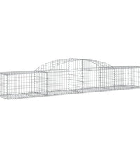 Gabione mit Hochbogen 300x50x40/60 cm Verzinktes Eisen