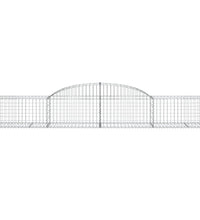 Gabione mit Hochbogen 300x50x40/60 cm Verzinktes Eisen