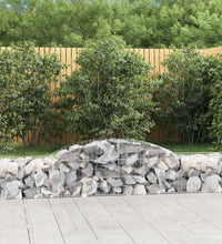 Gabione mit Hochbogen 300x50x40/60 cm Verzinktes Eisen