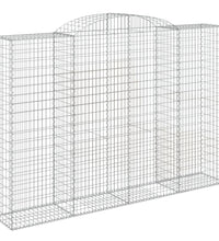 Gabione mit Hochbogen 300x50x200/220 cm Verzinktes Eisen