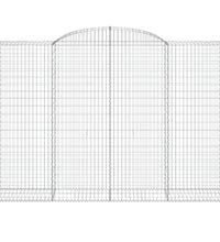 Gabione mit Hochbogen 300x50x200/220 cm Verzinktes Eisen