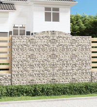 Gabione mit Hochbogen 300x50x200/220 cm Verzinktes Eisen