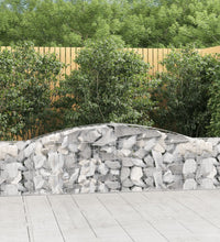 Gabione mit Hochbogen 400x30x60/80 cm Verzinktes Eisen