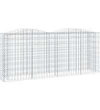 Gabionen-Hochbeet mit Hochbogen 200x50x100 cm Verzinktes Eisen
