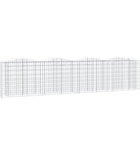 Gabionen-Hochbeet mit Hochbogen 400x50x100 cm Verzinktes Eisen