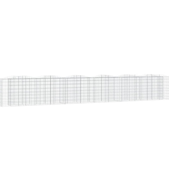 Gabionen-Hochbeet mit Hochbogen 600x50x100 cm Verzinktes Eisen