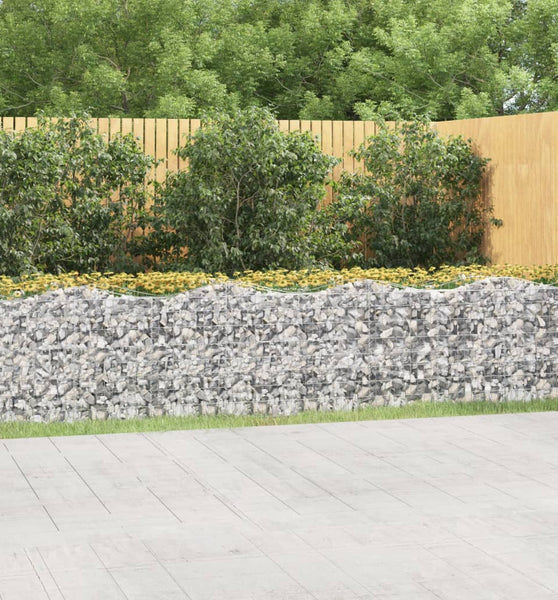 Gabionen-Hochbeet mit Hochbogen 600x50x100 cm Verzinktes Eisen