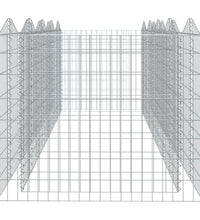 Gabionen-Hochbeet mit Hochbogen 400x100x100 cm Verzinktes Eisen