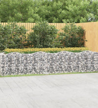 Gabionen-Hochbeet mit Hochbogen 400x100x100 cm Verzinktes Eisen