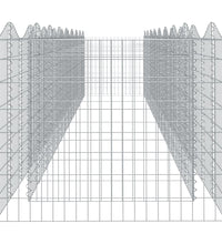 Gabionen-Hochbeet mit Hochbogen 800x100x100 cm Verzinktes Eisen