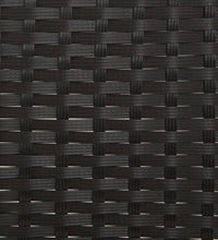 Gartenbank 2-Sitzer mit Kissen Schwarz Poly Rattan