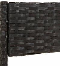 4-tlg. Garten-Lounge-Set mit Kissen Schwarz Poly Rattan