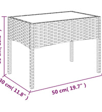 4-tlg. Garten-Lounge-Set mit Kissen Braun Poly Rattan