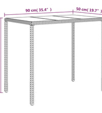 4-tlg. Garten-Lounge-Set mit Kissen Grau Poly Rattan