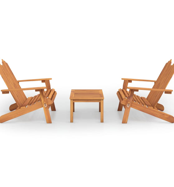 3-tlg. Garten-Lounge-Set Adirondack Massivholz Akazie