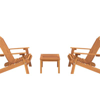 3-tlg. Garten-Lounge-Set Adirondack Massivholz Akazie