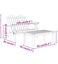 3-tlg. Garten-Lounge-Set Adirondack Massivholz Akazie