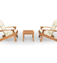 3-tlg. Garten-Lounge-Set Adirondack Massivholz Akazie