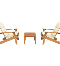 3-tlg. Garten-Lounge-Set Adirondack Massivholz Akazie