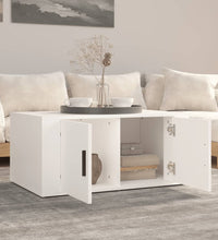 Couchtisch Weiß 80x50x36 cm Holzwerkstoff