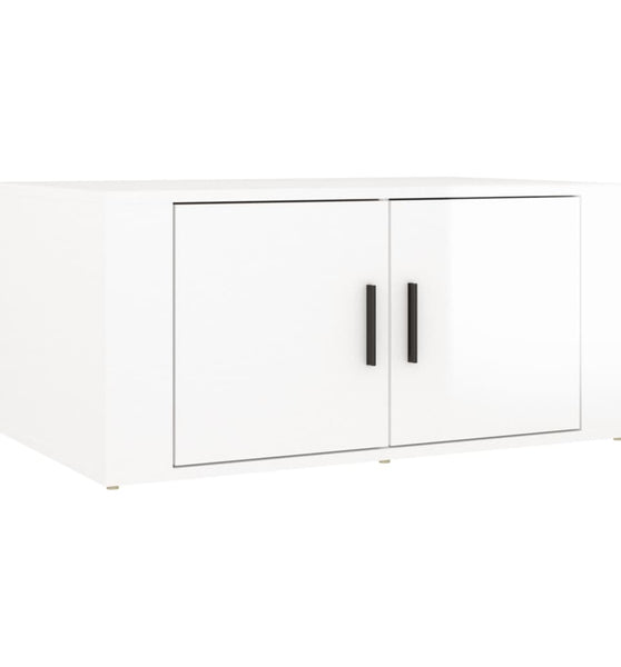 Couchtisch Hochglanz-Weiß 80x50x36 cm Holzwerkstoff