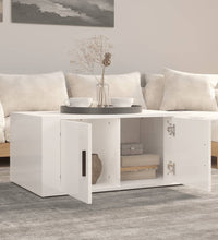Couchtisch Hochglanz-Weiß 80x50x36 cm Holzwerkstoff
