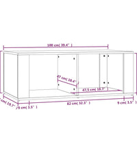 Couchtisch Räuchereiche 100x50x36 cm Holzwerkstoff
