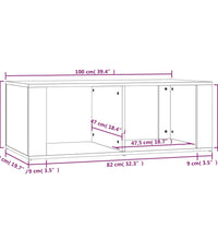 Couchtisch Grau Sonoma 100x50x36 cm Holzwerkstoff