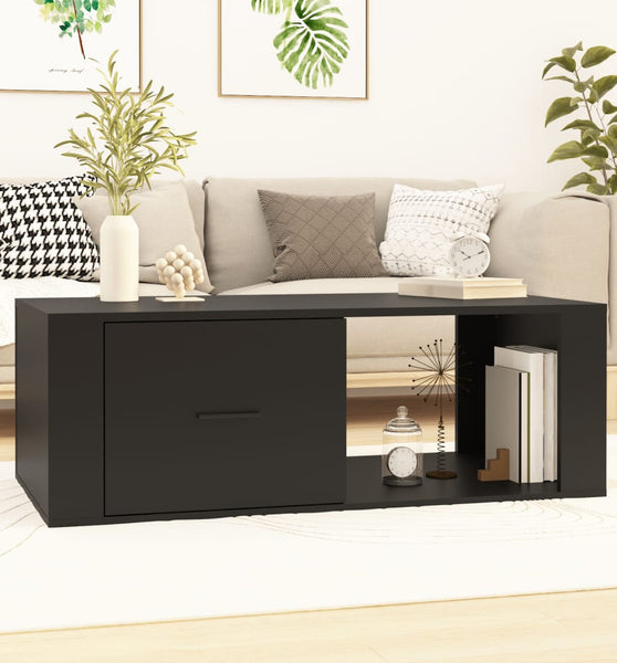 Couchtisch Schwarz 100x50,5x35 cm Holzwerkstoff