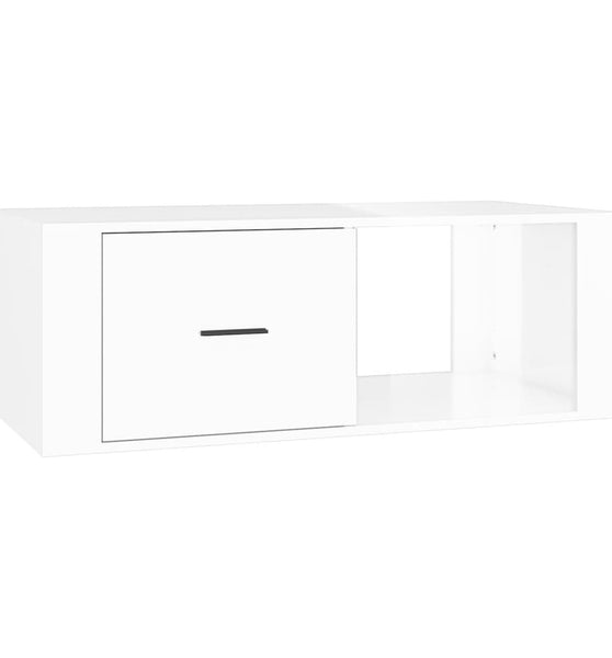 Couchtisch Hochglanz-Weiß 100x50,5x35 cm Holzwerkstoff