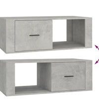 Couchtisch Betongrau 100x50,5x35 cm Holzwerkstoff