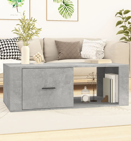 Couchtisch Betongrau 100x50,5x35 cm Holzwerkstoff