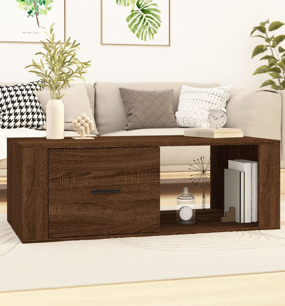 Couchtisch Braun Eichen-Optik 100x50,5x35 cm Holzwerkstoff