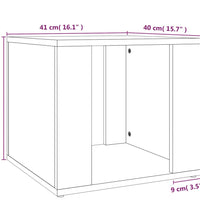 Nachttisch Braun Eichen-Optik 41x40x36 cm Holzwerkstoff